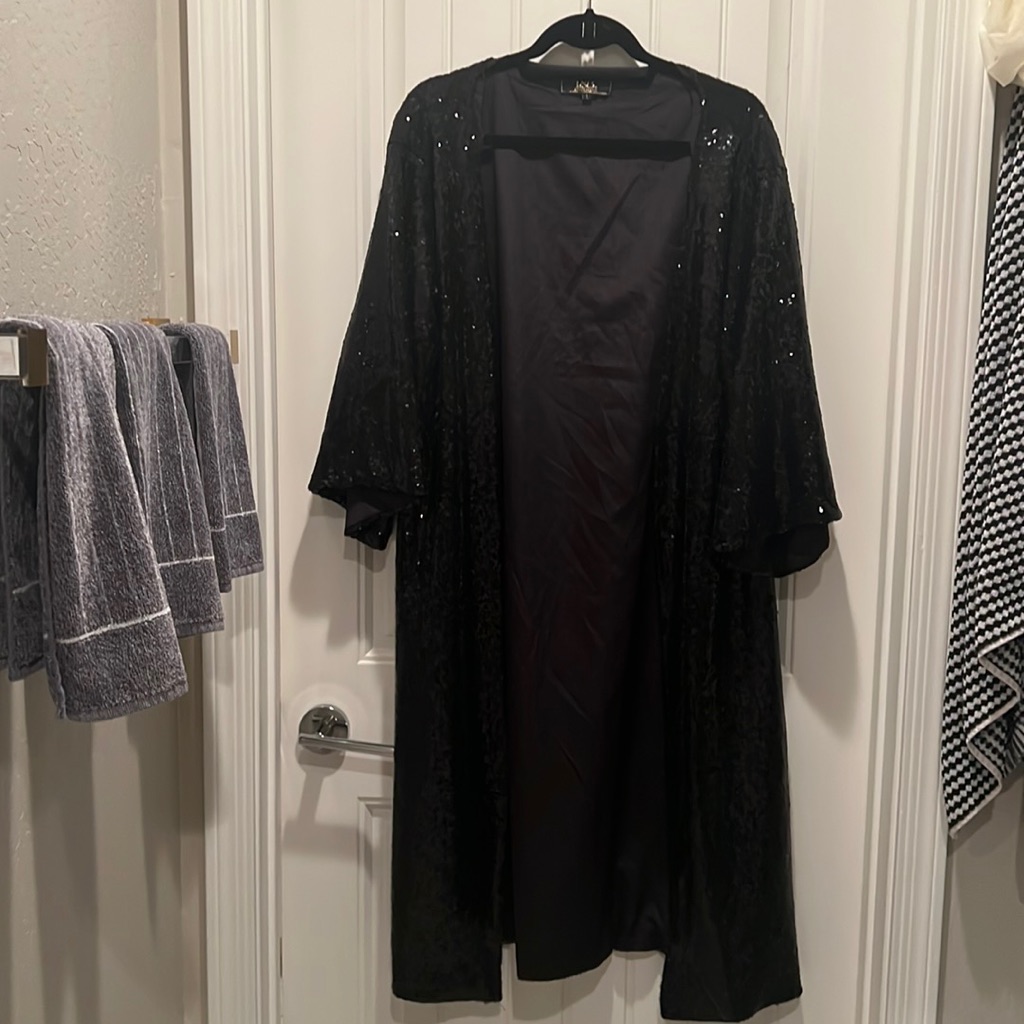 Black Sequin Duster
